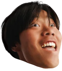 変顔で笑う生徒の写真